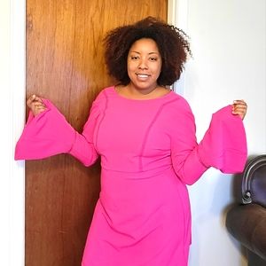 Pink mid length woman's dress